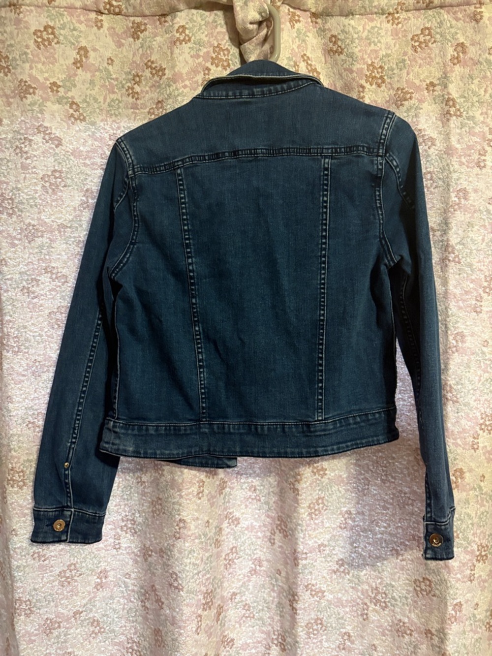 kate spade Dark Blue Denim Jacket with Gold Buttons - Picture 3 of 3